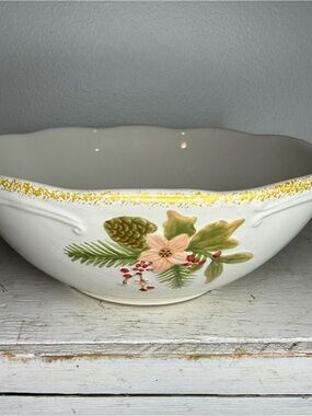 9" Round Vegetable Bowl Garland Spruce by Pfaltzgraff